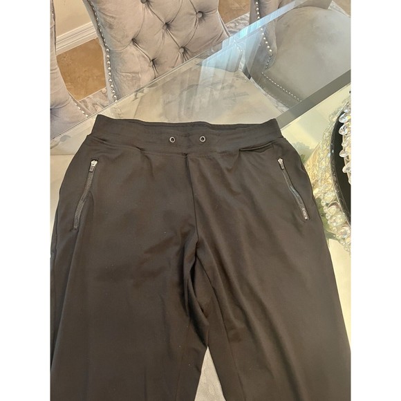 Marc New York Sweatpants Womens L Black Tapered Leg Stretch Missing Drawstring - Picture 5 of 14